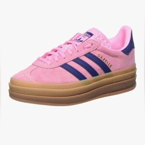 adidas Womens Bold Gazelle Platform Sneakers, Pink Glow/Victory Blue/Gum